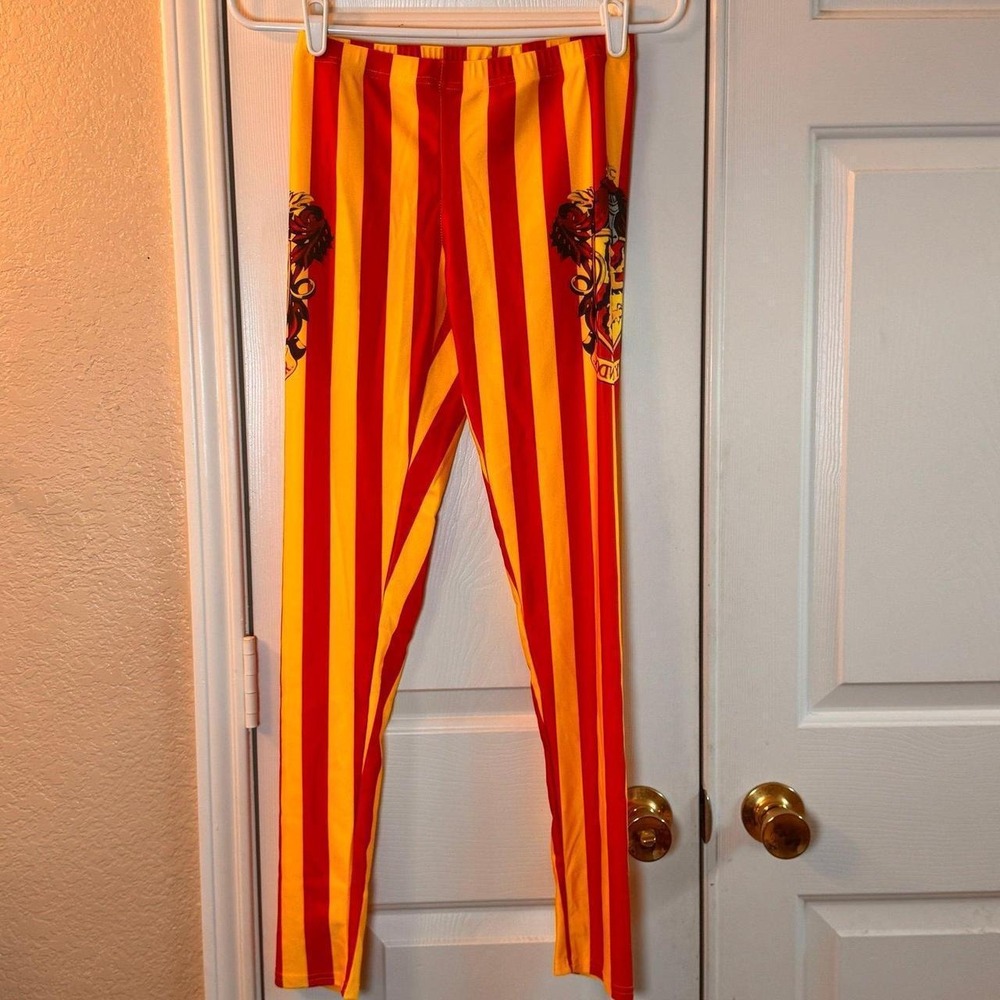 Red & Yellow Stripe Harry Potter Gryffindor Leggings - One Size -